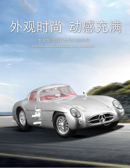Maisto 1:18 Mercedes-Benz 300 SLR car Alloy Retro Car Model Classic Car Model Car Decoration Collection gift