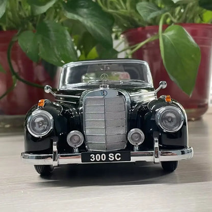 1:18 Benz Convertible Car Model Die-cast Alloy Collection 300 Sc Cabriolet 1957 & Coupe 1955 The Paint Defective