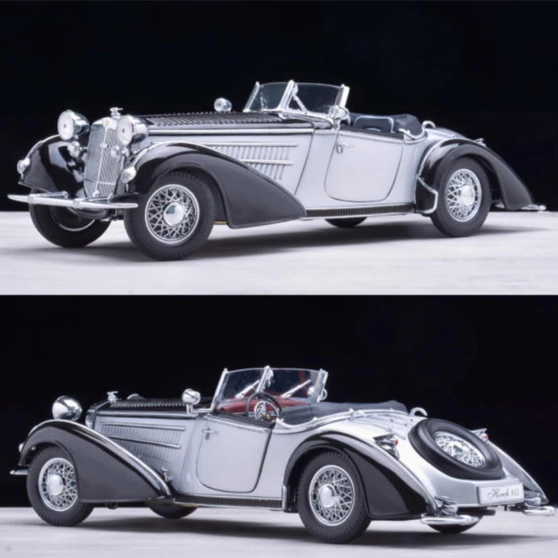1/18 Scale 1939 Horch Convertible Sports Car Simulation Alloy Car Model Static Display Collectible Toy Gift Souvenir Decoration