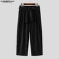 Fashion INCERUN Summer Spring Men Casual Pants Harem Pant Pleated Long Trousers Streetwear Oversize Men's Clothing S-5XL