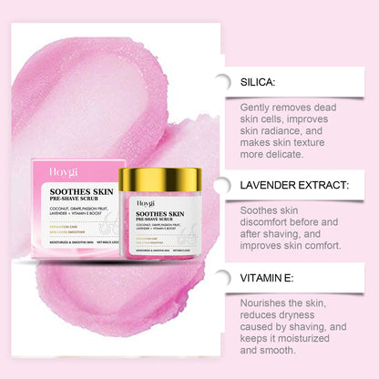 Hair Removal Shaving Cream for Sensitive Skin Gentle Painless Depilatory Scrub Exfoliating Moisturizing Soothing After Shave Oil