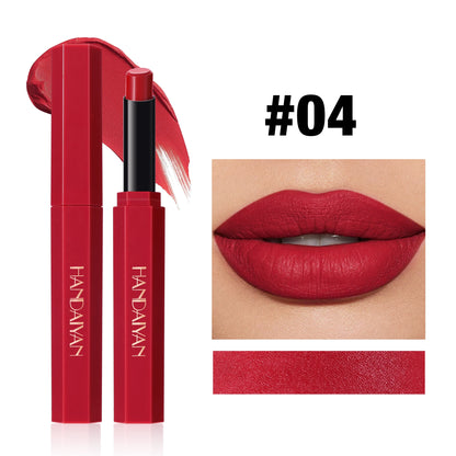 Matte Lipstick Pencil Waterproof Long Lasting Non-Stick Cup Sexy Red Matte Solid Lip Gloss Nude Pink Lipstick Pen Makeup -6 Colors