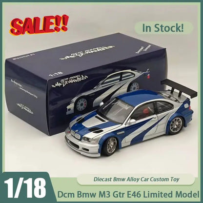 Bmw M3 Gtr E46, Dcm 1:18 Need For Speed Alloy Car Bmw Limited Collection Diecast Ornaments Custom Decoration Gift