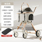 Luxury Pet Stroller 3 in 1  with 4 Wheels for Medium Small Size Dogs and Cats Detachable Carrier for Puppy Kitty Doggie Stroller