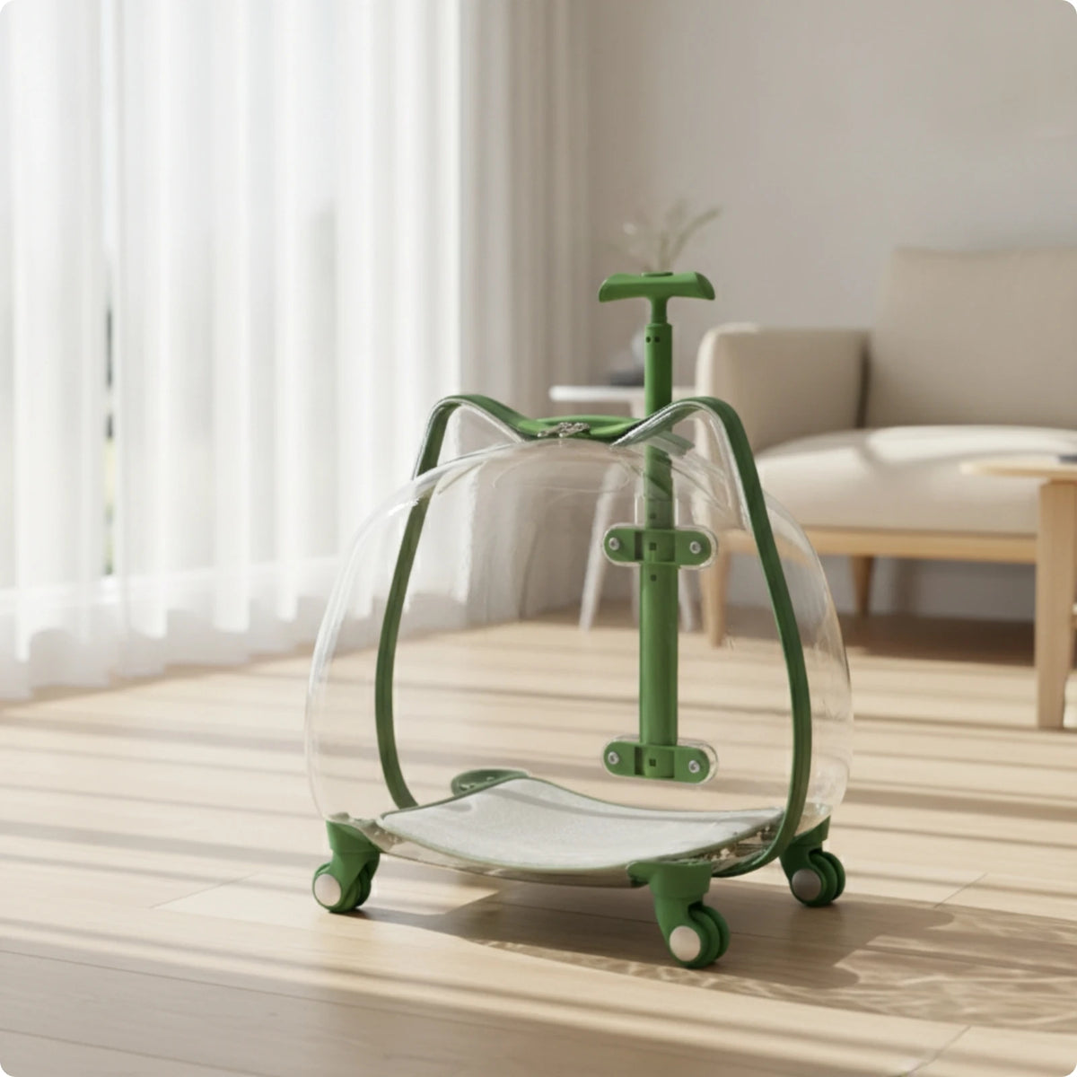 Pet Carrier with Wheels Sturdy Wheeled Pet Carrier Sturdy Small for Cats, Travel, Vet Visits