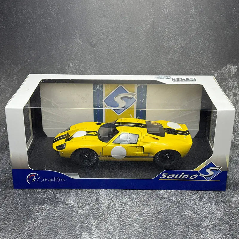 In Stock SOLIDO 1/18 Ford GT40 MK.1 1968 Classic Racing Car Diecast Model Collectible Vehicle Replica Adult Collection Display