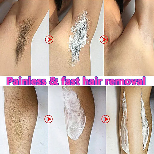 Fast Hair Removal Cream Painless Hair Growth Inhibitor Arm Armpit Legs Permanent Depilatory for Men Women Beauty Body Care 60g