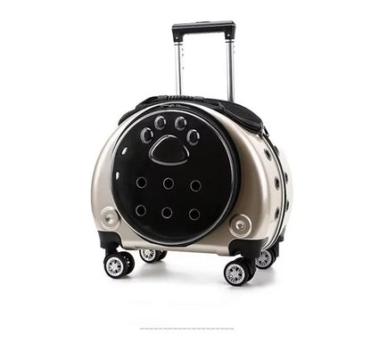 New Model 2 in 1 Breathable Portable Travel Pet Carrier Back Pack with Telescopic Walking Handle Dog Stroller