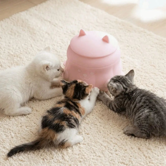 Silicone Pet Nursing Bottle Bionic Nipple Multi-Nozzle Pet Milk Feeder Anti-Slip Anti-choke Kitten Nipple Feeder Pet Feeding