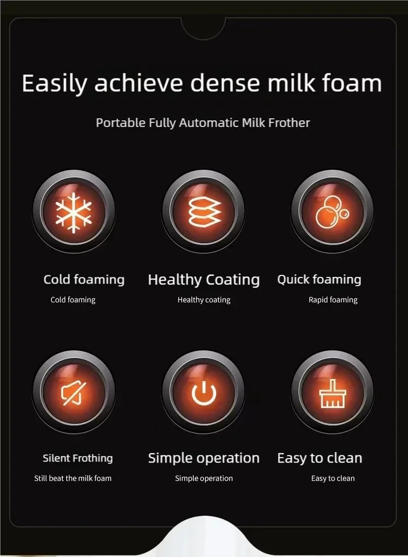 New mini Convenient Electric Milk Frother Self Milk Pulling Frother Cappuccino Stirrer Latte Coffee Hot & Cold Froth Maker