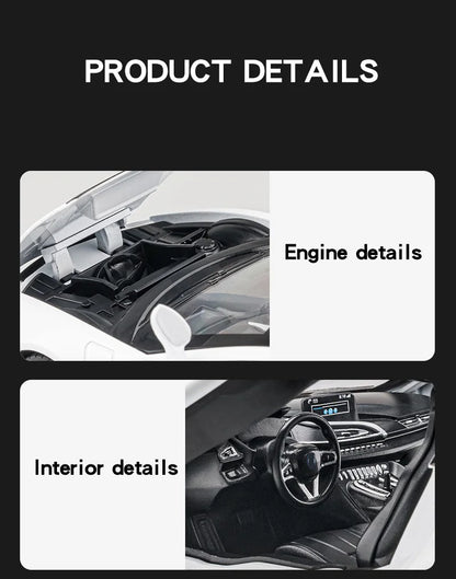 BMW I8 Sports Car Alloy Diecast 1:22 Model Car Vehicle Collection Simulation Sound & Light Toy Car Gifts