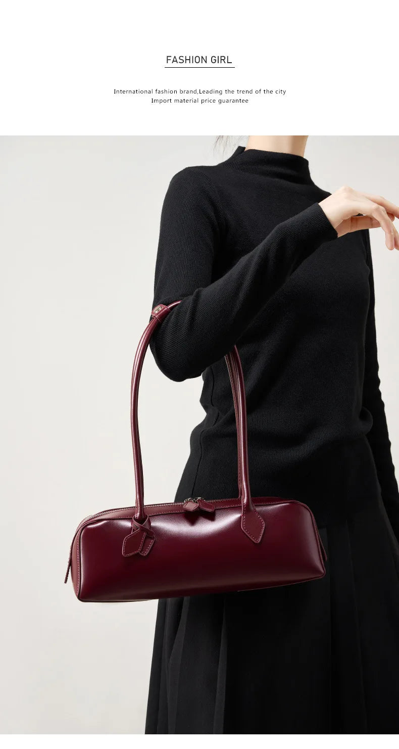 Genuine leather bag woman  luxury bag vintage long shoulder bag Handbags ladies underarm Bag Shopping bag