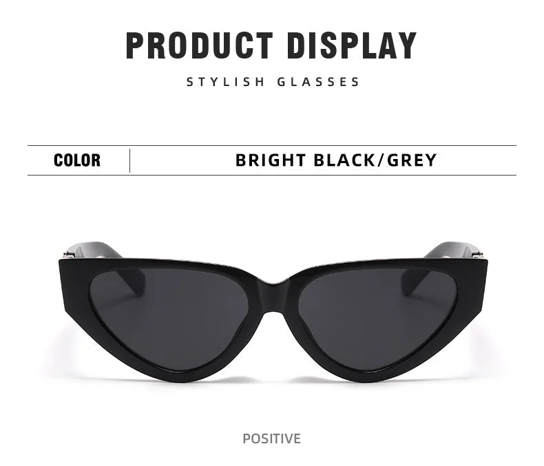 INS Cat Eye Sunglasses Women 2026 Fashion Triangle Vintage Sun Glasses Female Brand Designer Retro Glasses Shades Oculos De Sol