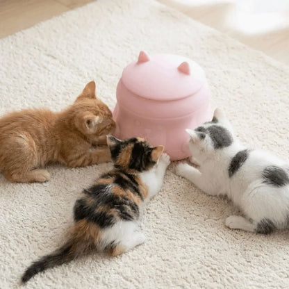 Silicone Pet Nursing Bottle Bionic Nipple Multi-Nozzle Pet Milk Feeder Anti-Slip Anti-choke Kitten Nipple Feeder Pet Feeding