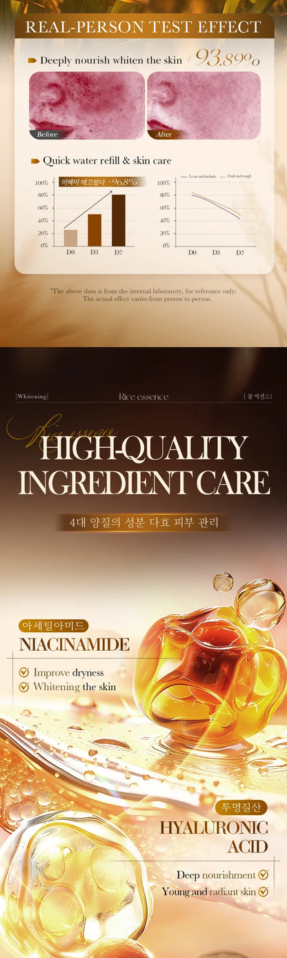 SADOER Rice Essence Face Cream Whitening Moisturizing Nourishing Anti-Aging Anti Wrinkle Facial Cream Korean Skin Care Cosmetics