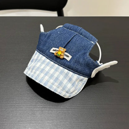 Summer Vest Dog Harness Leash Set and Dog Hat Cute Bear 2026 Dog Clothes Pet Supplies Puppy Denim Harness Cat Dog Accessories