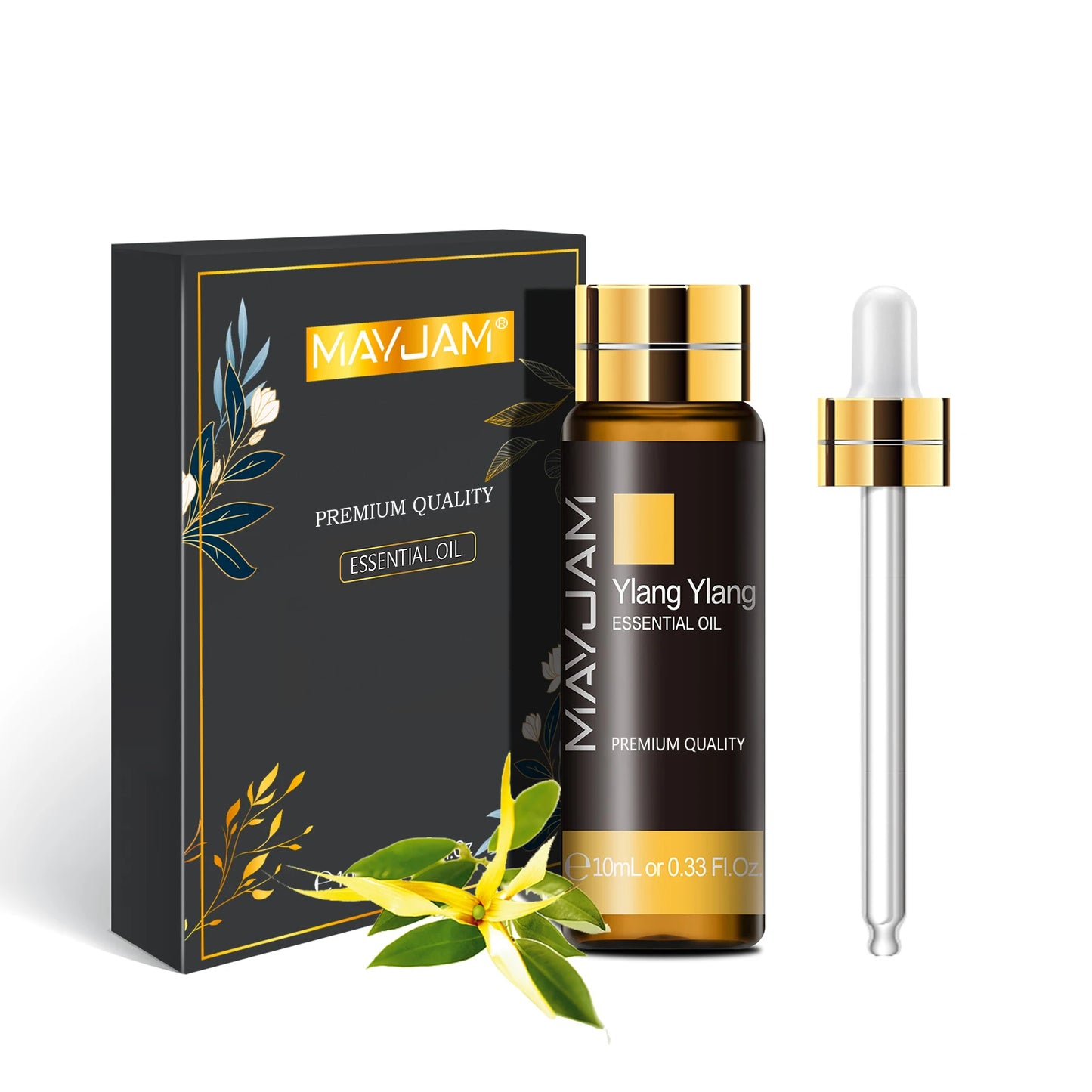 MAYJAM 10ml Pure Essential Oil Lavender Eucalyptus Vanilla Sandalwood Jasmine Bergamot Lemongrass Cinnamon Grapefruit 1pc