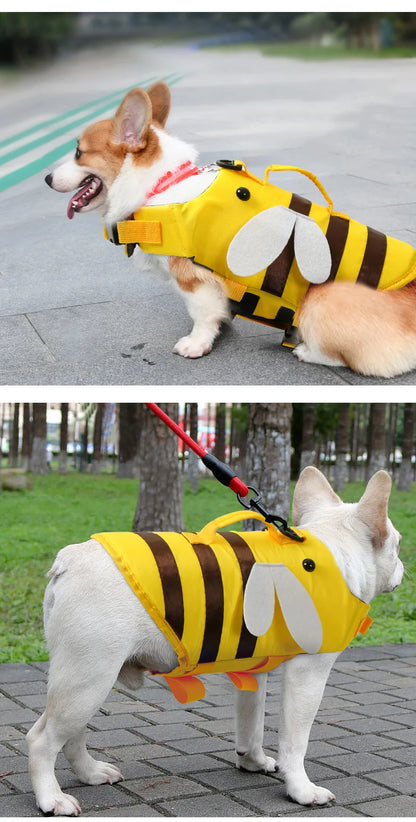 Dog Life Jacket for Swimming Boating Pet Safety Floatation Vest Life Preserver with Rescue Handle For Cats Small Medium Dogs