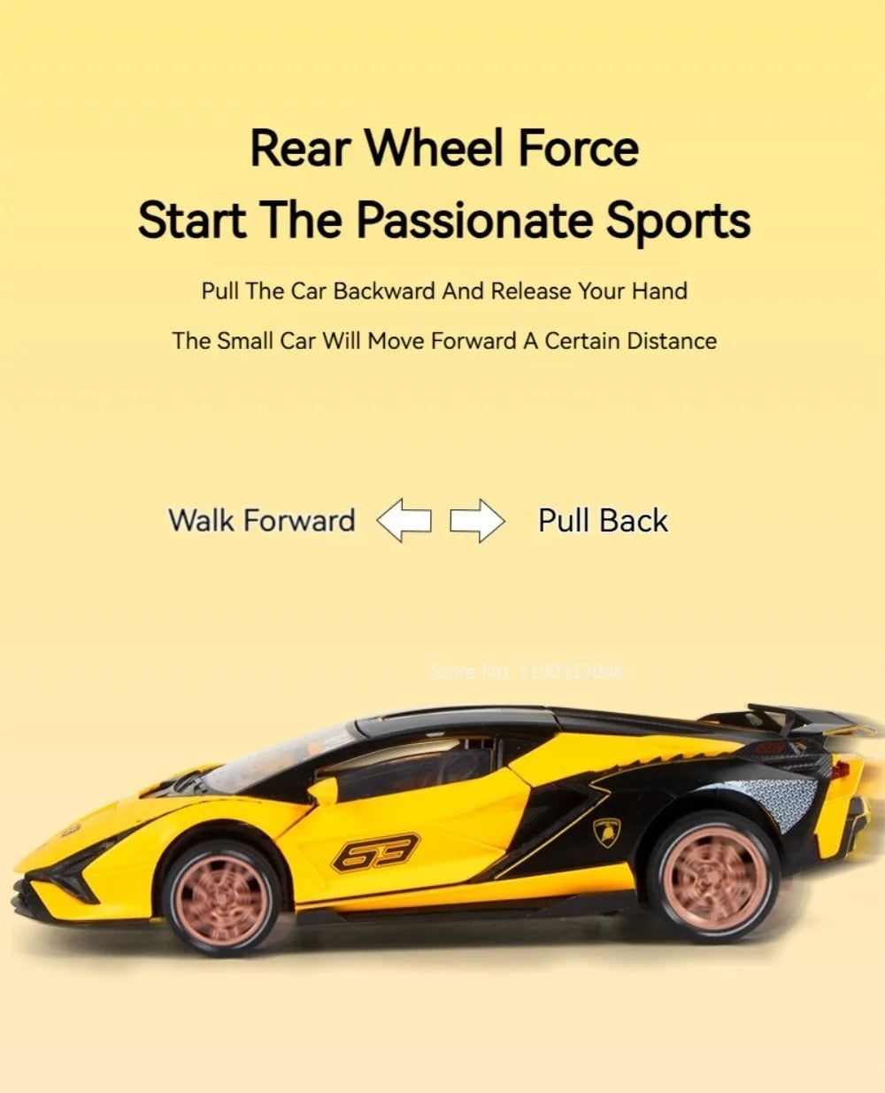 BYD YANGWANG U9 1:24 Cars Miniature Models Toys Wheel Shock Absorption Light Music Supercar