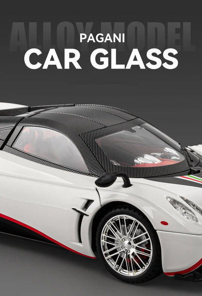 Pagani Huayra Dinastia 1:18 Alloy Racing Car Model Diecasts Metal Sports Car Vehicles Model Simulation Sound Light Kids Toy Gift