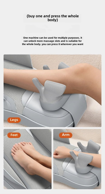 5 Vibrations Waist Hips Electric Back Massager Cervical Massage Chair Seat Cushion for Body Shiatsu Heated Kneading Relaxarion