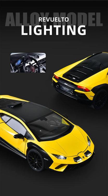 Lamborghini Huracan Sterrato 1:24 Alloy Scale Car Model Diecast Metal Vehicle Miniature Car Sound＆light Toy Car Gift