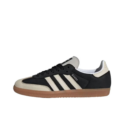 adidas Originals SAMBA OG Soft upper for comfortable feel Low-top skate shoes Unisex style Black, white, gray B75806