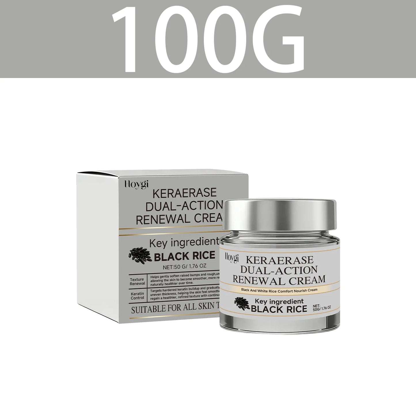 HOYGI Anti Dryness Face Cream Black Rice Facial Glowing Replenisning Shrink Pore Brightening Moisturizing Serum Soothing Redness