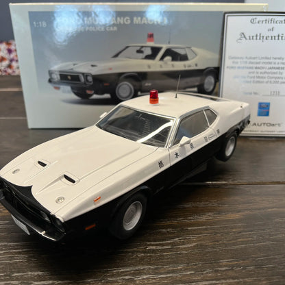 AUTOART 1/18 Ford Mustang Mach I 1973 Police Car Model