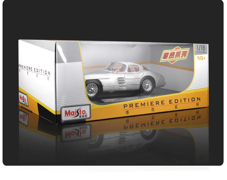 Maisto 1:18 Mercedes-Benz 300 SLR car Alloy Retro Car Model Classic Car Model Car Decoration Collection gift