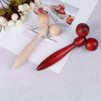 Wooden Eye Face Roller Health Care Massager Primary Wood Color Relaxing Neck Chin Slimming Face-lift Massage Tool