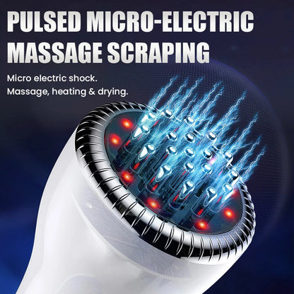 Electric Microcurrent Meridian Brush Body Massager GuaSha Red Light Hot Compress Scraping Lymphatic Drainage Device Fat Burner