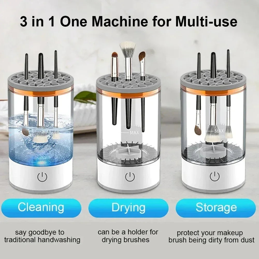 Automatic Rotating Makeup Brush Cleaner Electric Cosmetic Brush Washing Machine