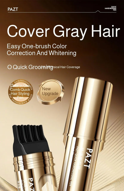 Disposable Hairdressing Pen Quick Hair Styling Hair Dye Comb Instant Gray Coverage Hair Color No Scalp Damage Hair Dye Stick