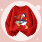 Donald Duck Print Kids Long Sleeved Tops Sweatshirts Autumn Clothing Children Simple Casual Round Collar Pullover Hoodie Disney