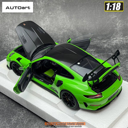 AUTOART 1/18 Scale New Porsche 911 (991.2) GT3 RS Weissach Package Car model Sports car Static collection