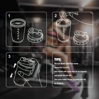 Shaker Protein 3 Layers Bottle Powder Shake Cup Water Bottle Plastic Mixing Cup Body Building Exercise Bottle
