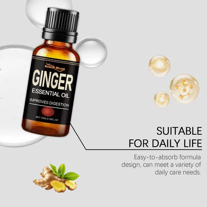 Ginger Essential Oil for Abdomen Fat Burning Weight Loss Anti Cellulite Improve Sagging Skin Improve Digestion Slimming Oil