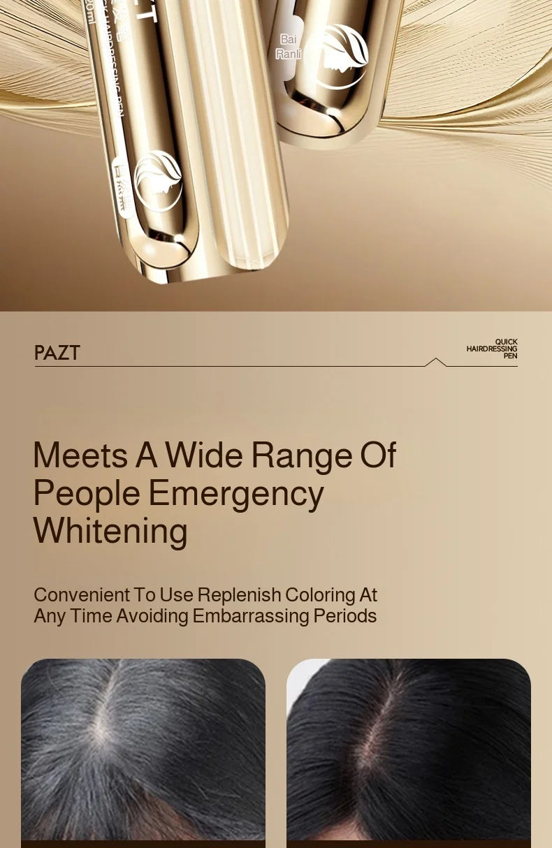 Disposable Hairdressing Pen Quick Hair Styling Hair Dye Comb Instant Gray Coverage Hair Color No Scalp Damage Hair Dye Stick