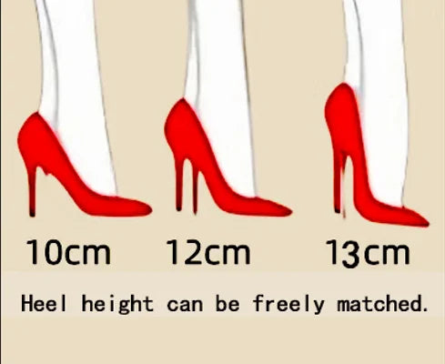 Luxury Red Sole High Heels 12cm, 13cm Pointed Toe Stiletto Elegantly Sexy Party and Wedding Shoes