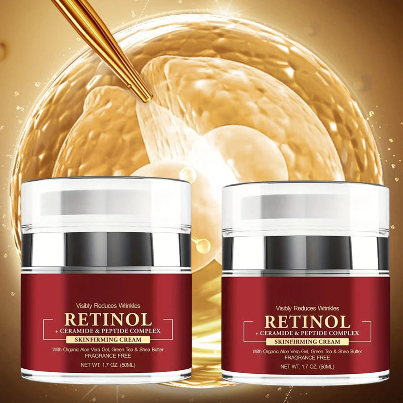 Instant Retinol Cream Face Moisturizer Collagen Firming Lifting Fade Fine Lines Smoother Korea Repair Skin Care