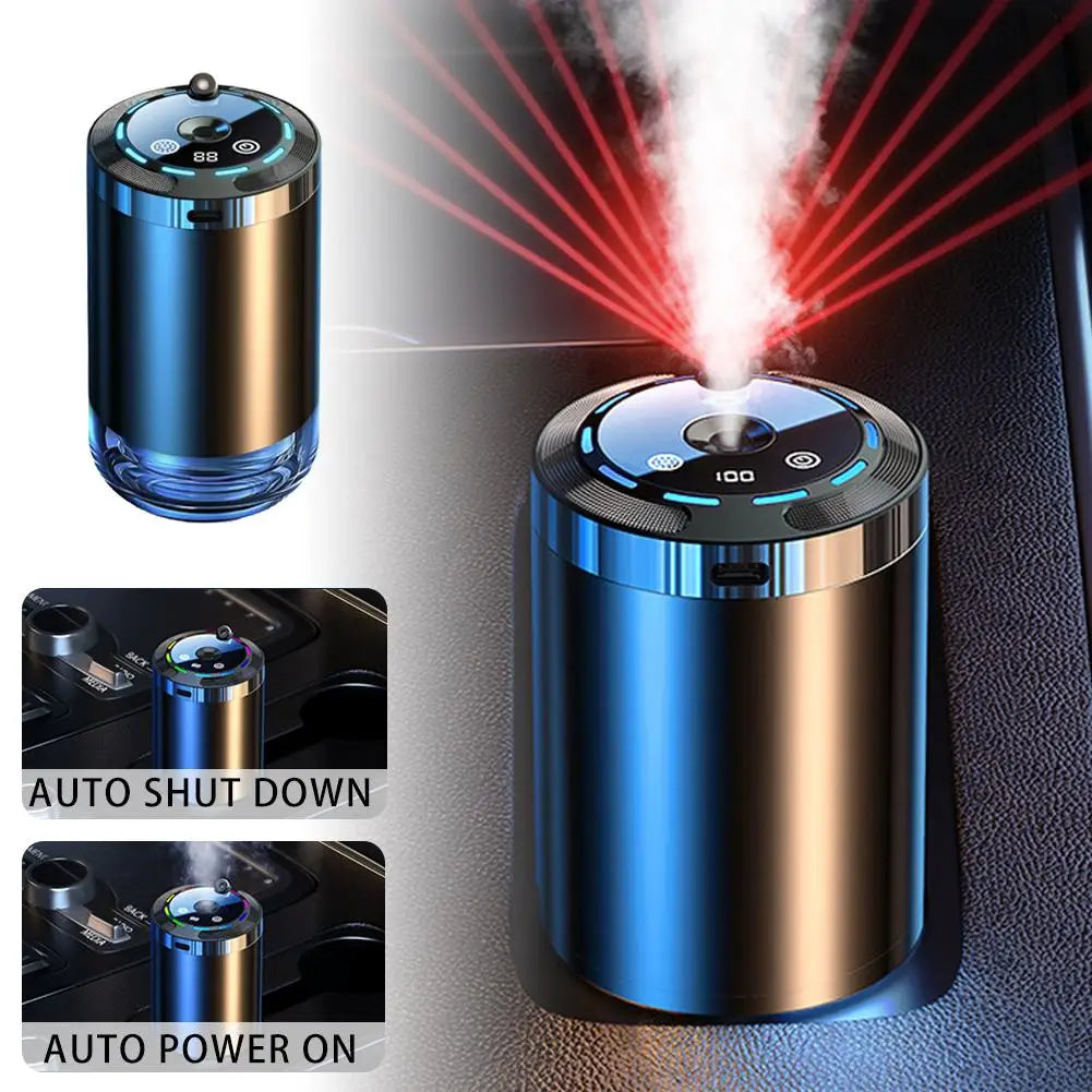 Car Electric Air Diffuser Aroma Car Air Vent Humidifier Mist Aromatherapy Air Freshener Removing Odor Eliminator Rechargeable