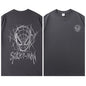 Spider Man New 2026 Back Print Graffiti Line Art T Shirt Men Women Summer Cotton Short Sleeve O Neck Oversized Black Streetwear Tops