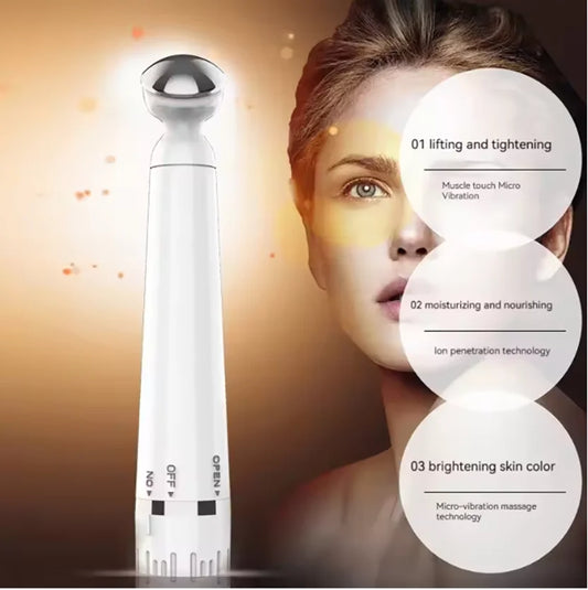 2026 Mini Electric Vibration Eye Massager Wrinkle Dark Circle Pen Removal Rejuvenation Eye Massager Battery-powered (Without bat