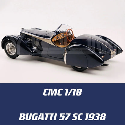 CMC 1:18 57SC 1938 Convertible Simulation Limited Edition All Open Alloy Metal Static Car Model Toy Gift