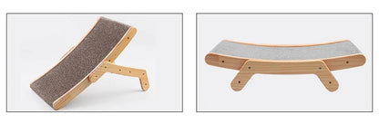 Detachable 3 in 1 wooden frame cat scratching board wear-resistant integrated vertical multi-model cat bed cat claw grinding toy