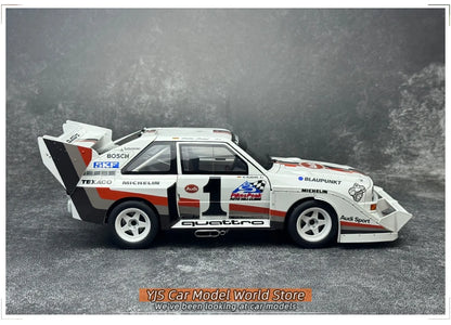 AUTOART 1/18 Audi Sport Quattro S1 Pikes Peak 1987 #1  Racing car model Car model Static ornament Collect Metal material