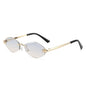 Protective Glasses Fashion Irregular Sunglasses Women Retro Brand Design Metal High Quality Vintage Rhombus Rimless Glasses
