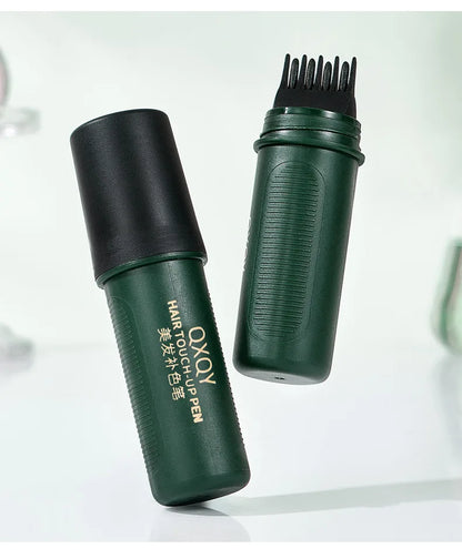 QXQY 2 in 1 Hair Color Pen Comb｜Instant Root Touch Up for Gray Hair｜Painless Natural Cover｜Gentle Formula for Men & Women