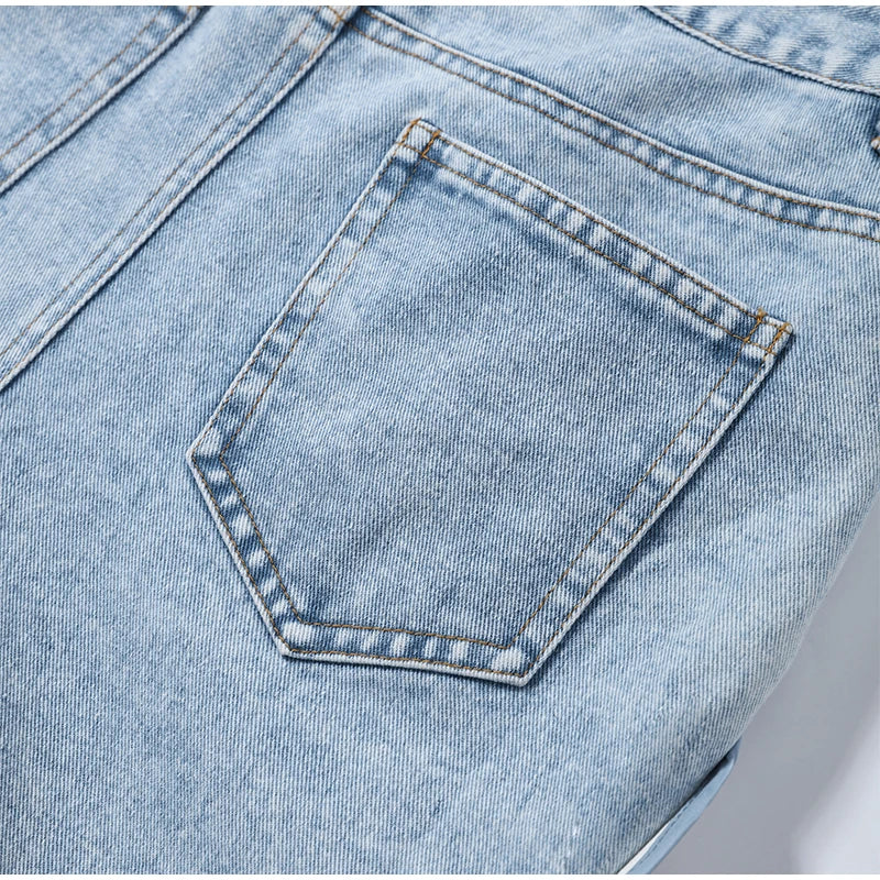 Y2k Vintage Women Jeans Hollow Out Solid Wide Leg Denim Pant Fashion All-match Lady Streetwear Summer Office Commute 2026